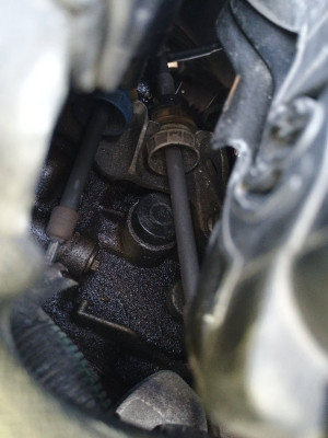 Top of gearbox is quite oily