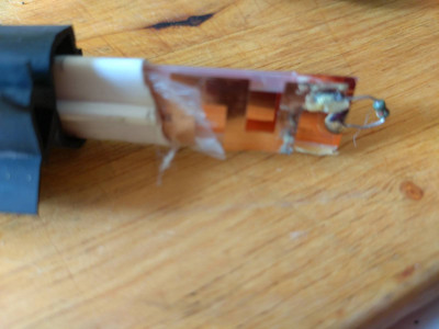 The exposed end of the switch