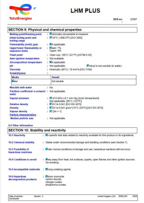 Total LHM Plus MSDS - Total Energies