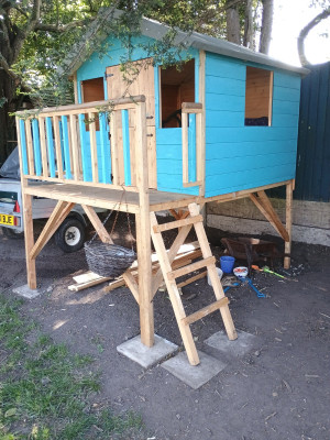 Shed with blue (purple to follow)