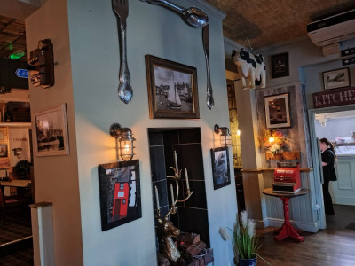 The fireplace
