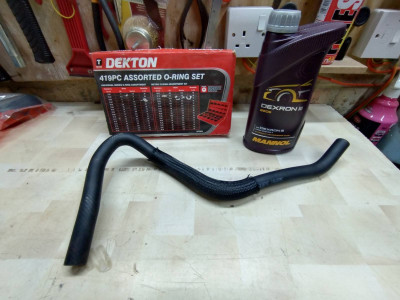 The steering hose, O rings and fluid