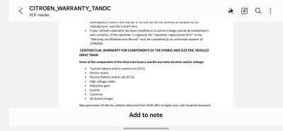 Page 3/5 reference to traction battery and associated items