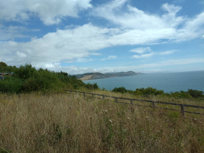 The view from the car park at Lyme Regis