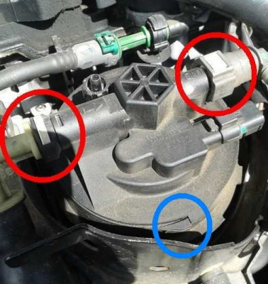 Fuel filter fittings - own work