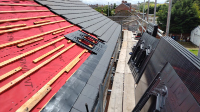Panels going in 1