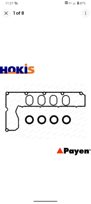 These gaskets all come in a set, 1x large rocker cover gasket + 8 intake manifold gaskets