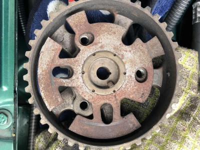 Skull's - Rear of Camshaft Sprocket &amp; Hub
