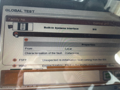 Showing 'details' of Fault 9528