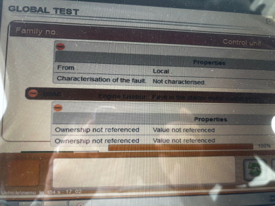 Expecting but not finding details of Faults F5FF and B9A0