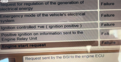 Those failures appeared any time I tried turning the key