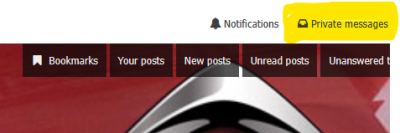 Top right of screen (PC)