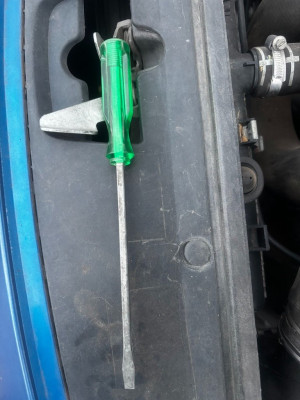 One medium length reinforced screwdriver