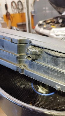 Old cover and hole