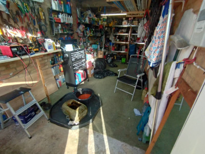 The garage as we have now left it