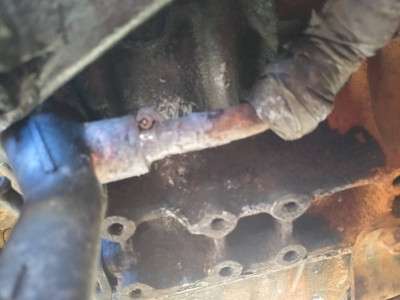 The wrecked joint (now bodged until proper fix available)