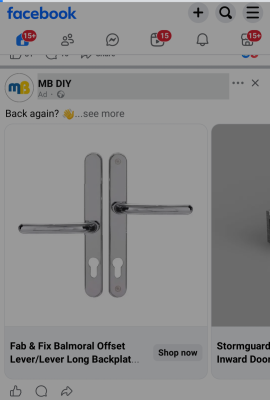Advert (on Facebook feed)