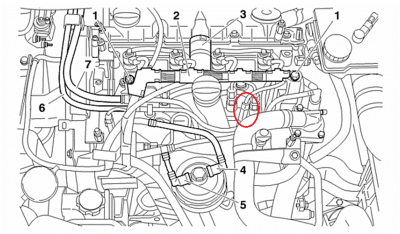 The fuel return pipe