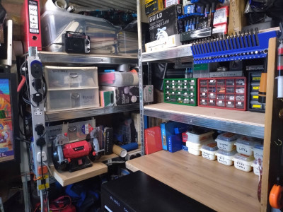 New position for thr grinder making it a smoothing and sharpening section