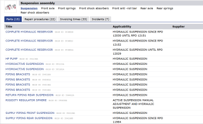 Extract from the ServiceBook website