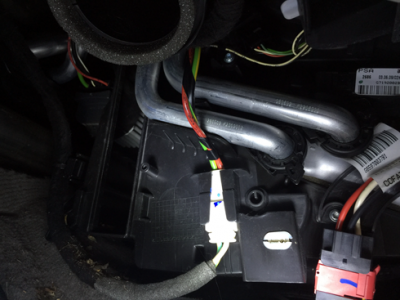 Blower Motor Control Unit Seen via Pollen Filter Recess