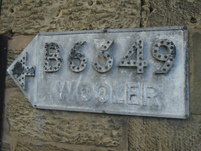 Belford Northumberland, home of the UK's best old road sign