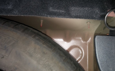 Parking sensor mounting studs on 2011 Exclusive.
